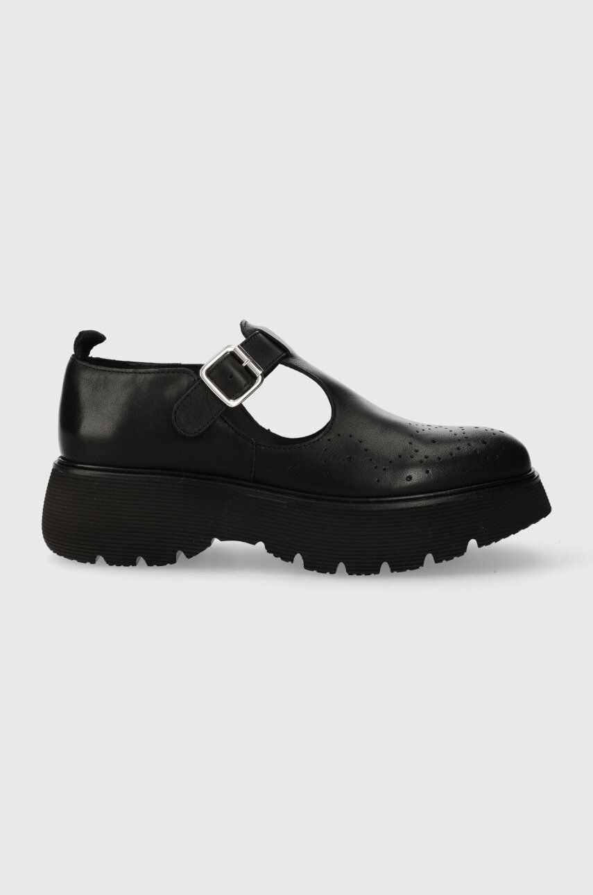 Weekend Max Mara Pantofi De Piele Arabba Femei, Culoarea Negru, Cu Platforma, 2355260932600