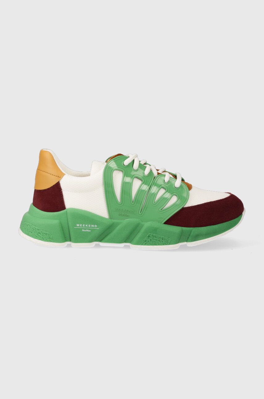 Levně Sneakers boty Weekend Max Mara Faggio zelená barva, 2357660732600