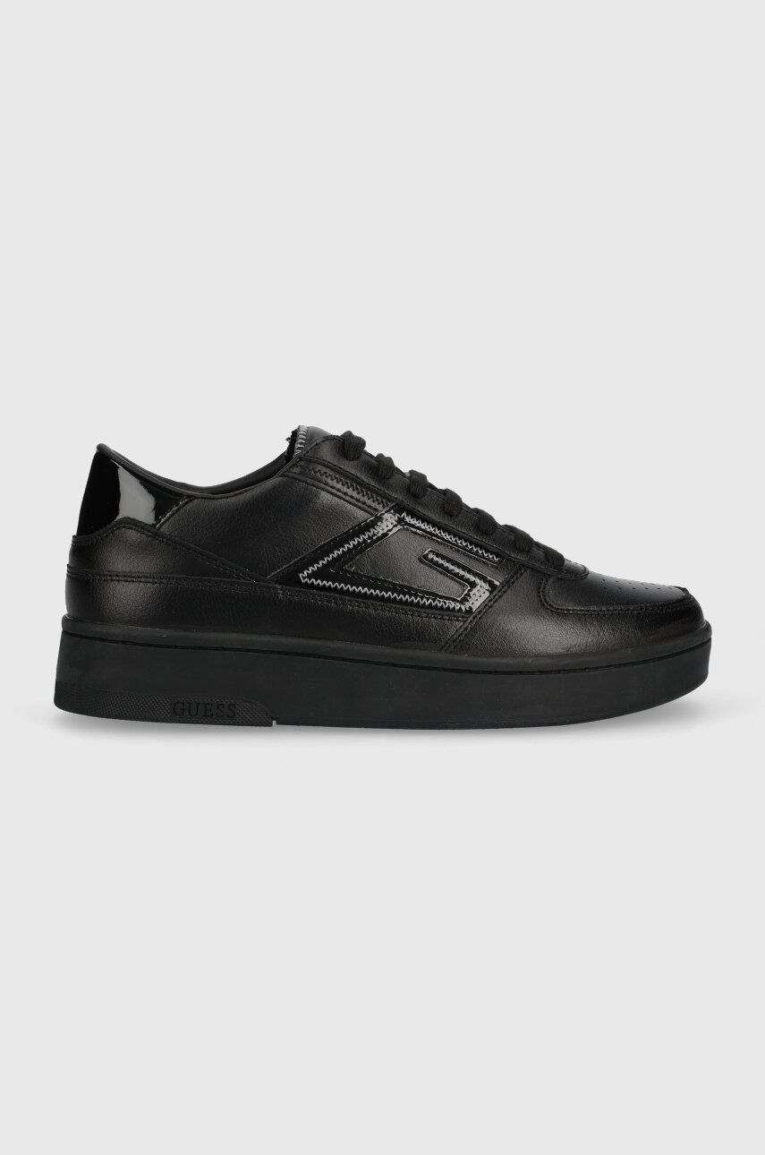 Levně Kožené sneakers boty Guess FL7SIL LEA12 černá barva, SILINA