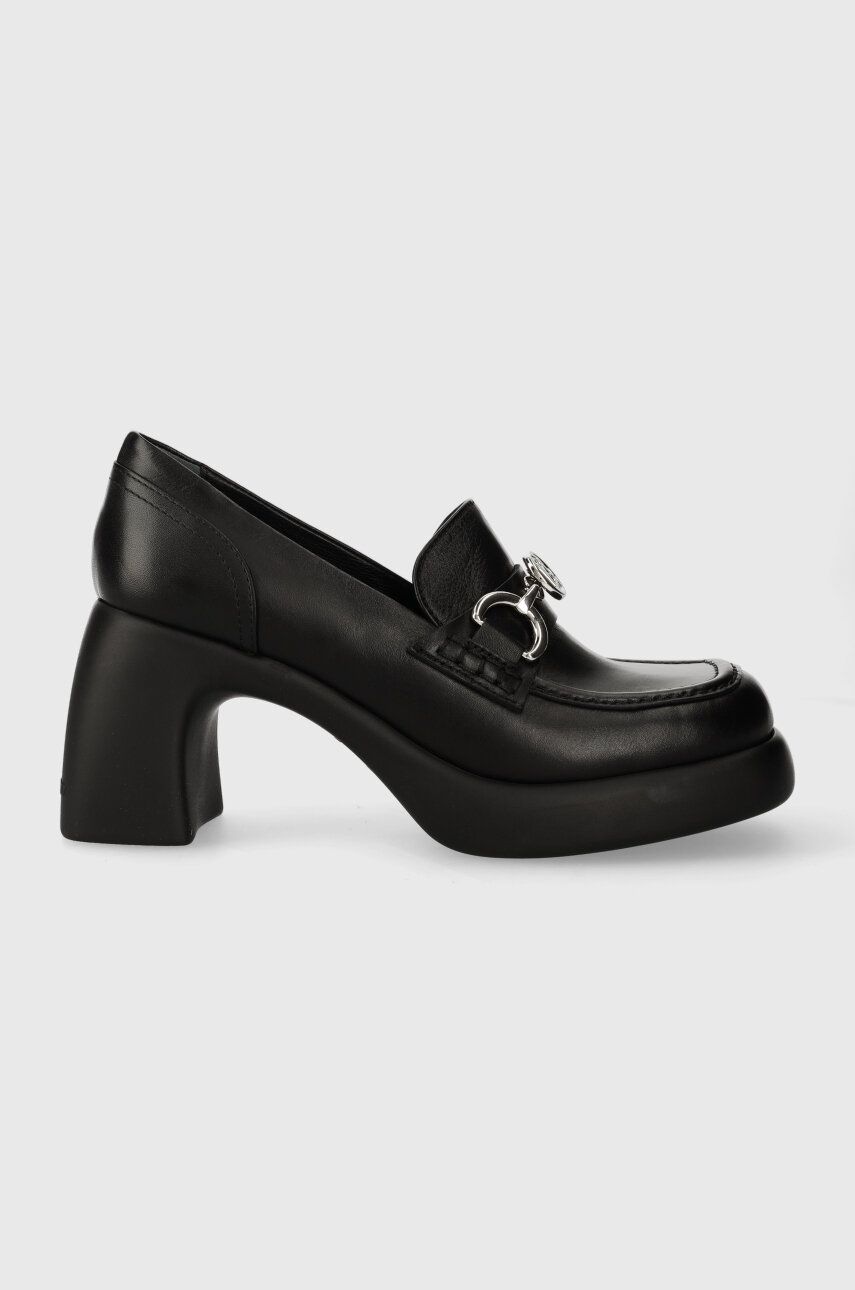 Karl Lagerfeld pantofi de piele ASTRAGON culoarea negru, cu toc drept, KL33830 answear.ro