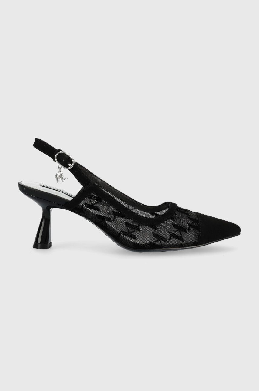 Karl Lagerfeld pantofi cu toc PANACHE culoarea negru, KL30817F
