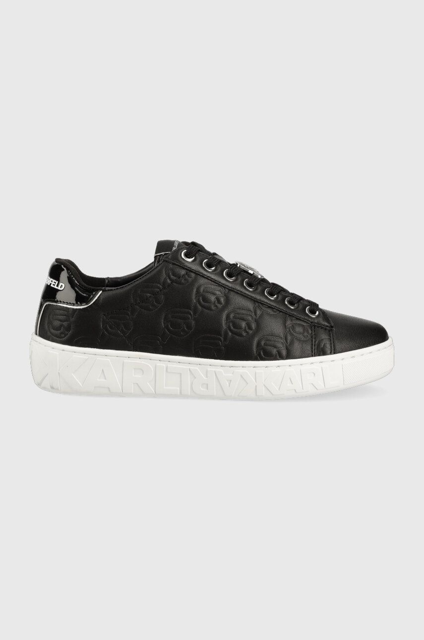 Levně Kožené sneakers boty Karl Lagerfeld Kupsole III KC černá barva, KL61023F