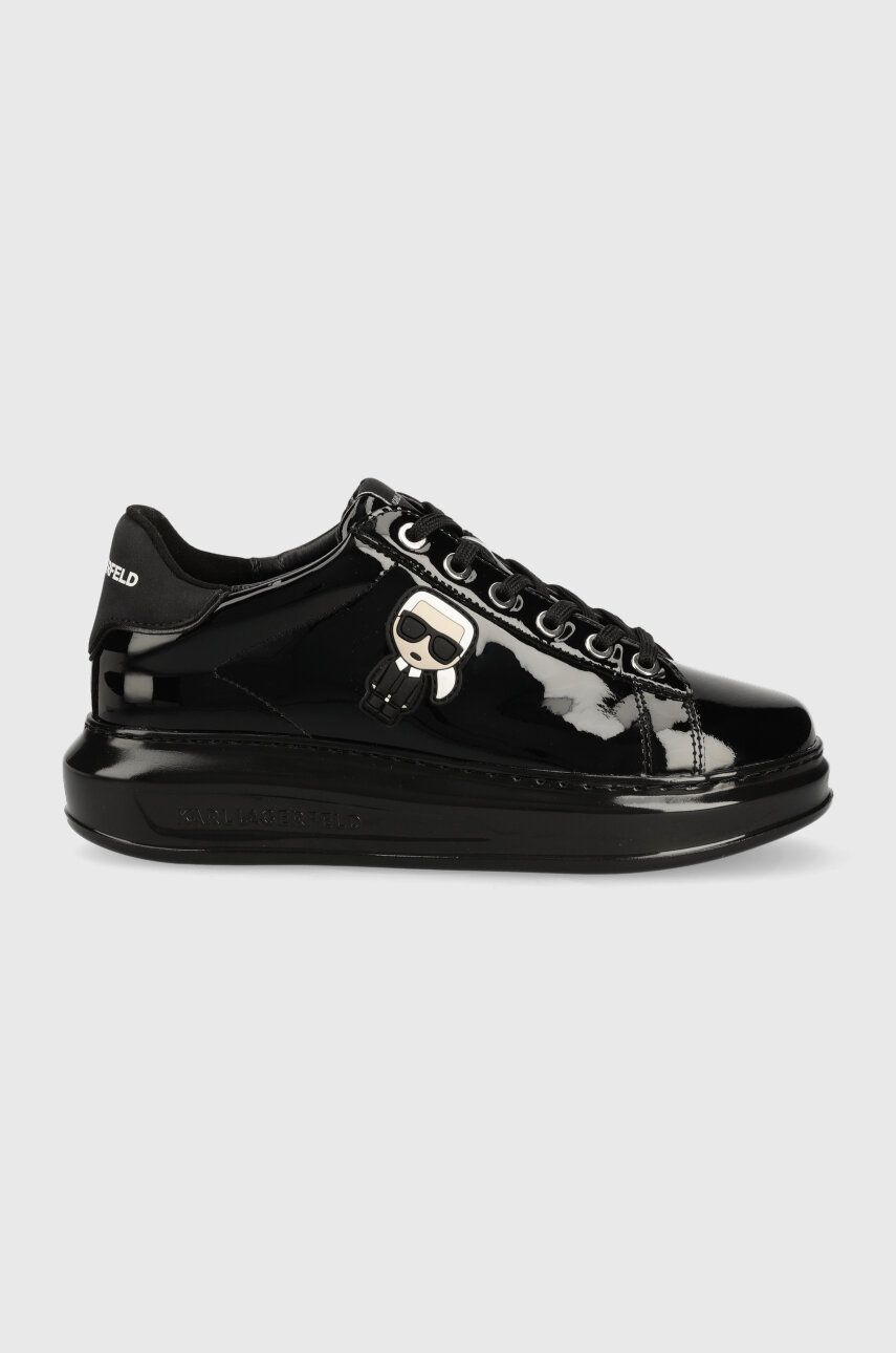 Karl Lagerfeld sneakers din piele KAPRI culoarea negru, KL62530U