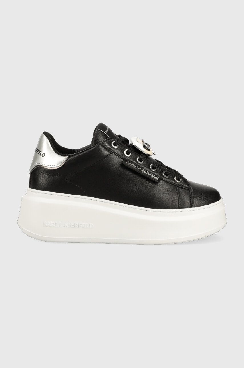 Kožené sneakers boty Karl Lagerfeld ANAKAPRI černá barva, KL63576K - černá -  Svršek: Přírodní 