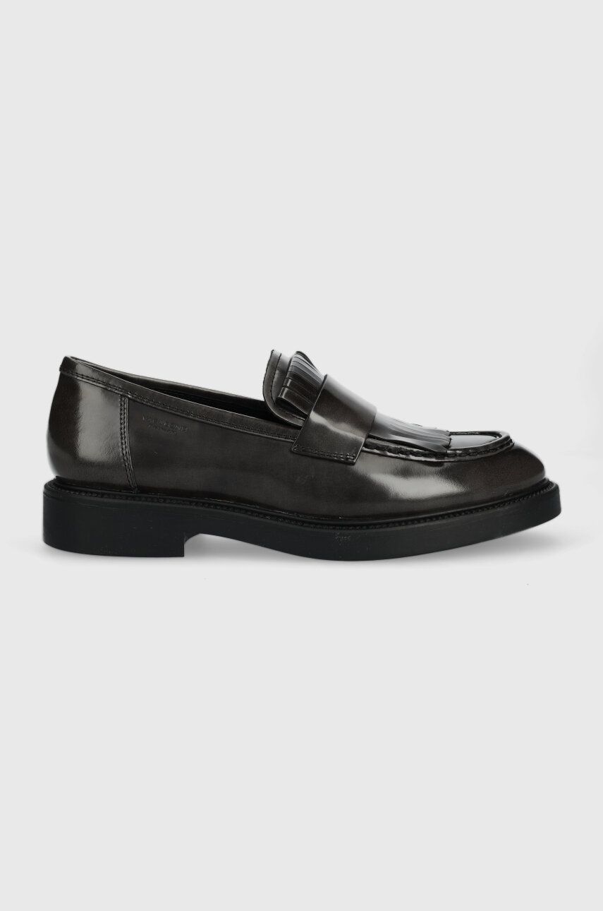 Vagabond Shoemakers mocasini de piele ALEX W femei, culoarea negru, cu toc plat, 5148.004.18