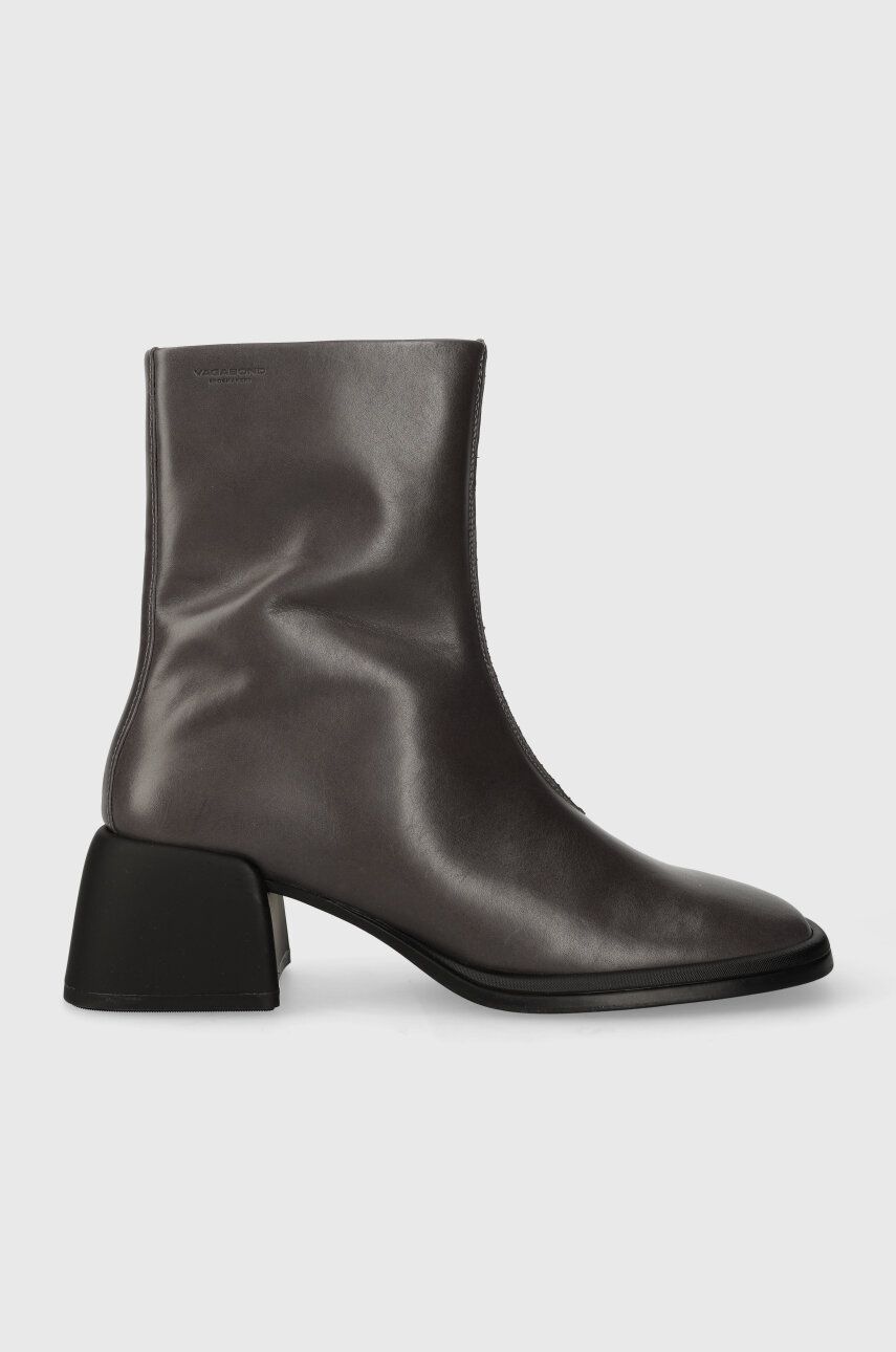 E-shop Kožené kotníkové boty Vagabond Shoemakers ANSIE dámské, šedá barva, na plochém podpatku, 5445.001.18
