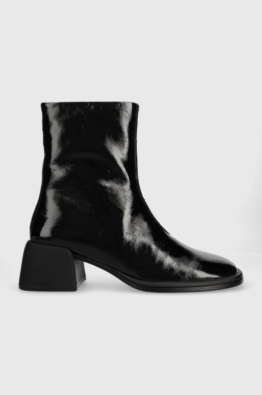 Kožené kotníkové boty Vagabond Shoemakers ANSIE dámské, černá barva, na podpatku, 5445.060.20