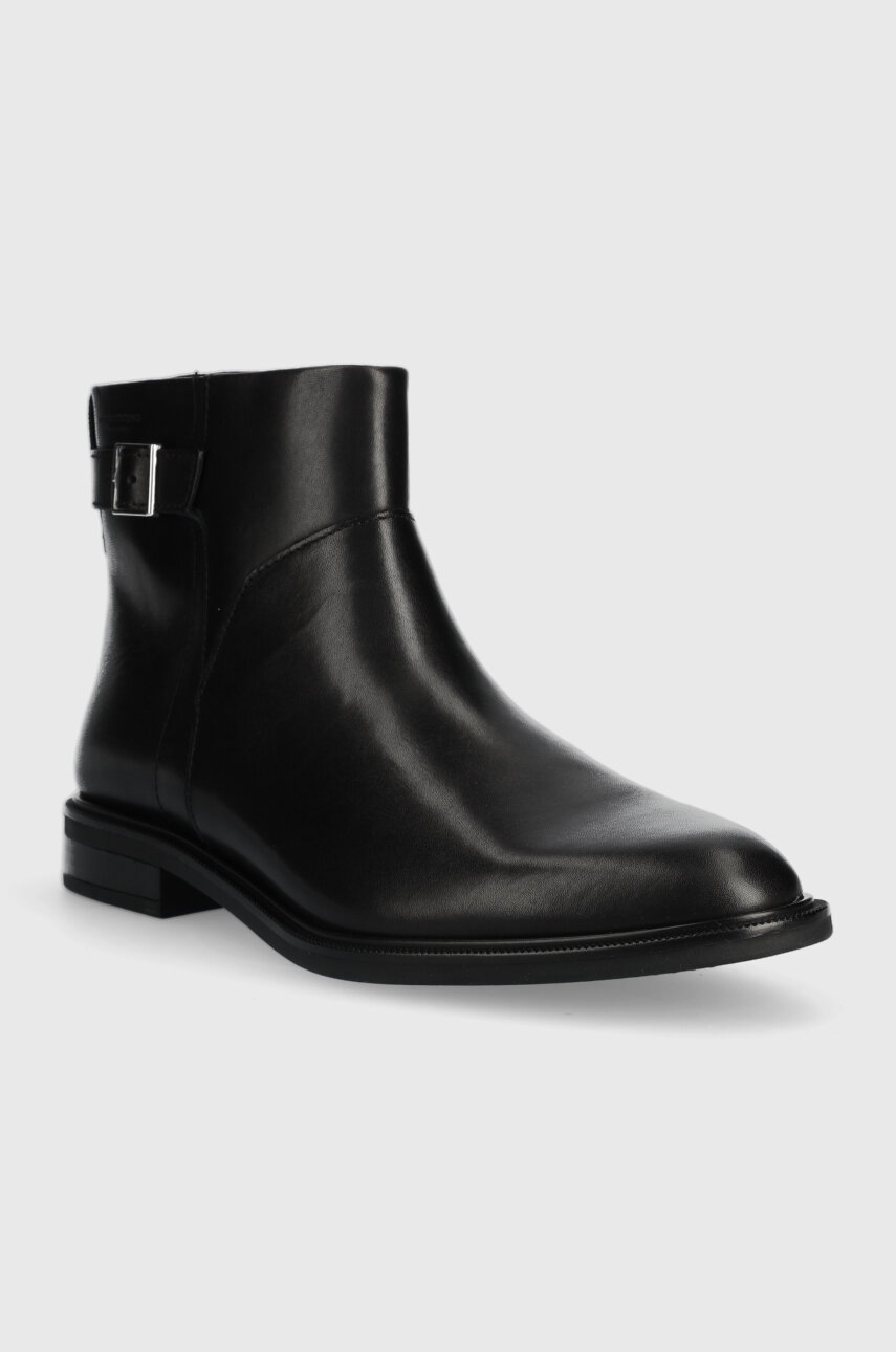 Шкіряні черевики Vagabond Shoemakers FRANCES 2.0 жіночі колір чорний на плоскому ходу 5606.101.20 
