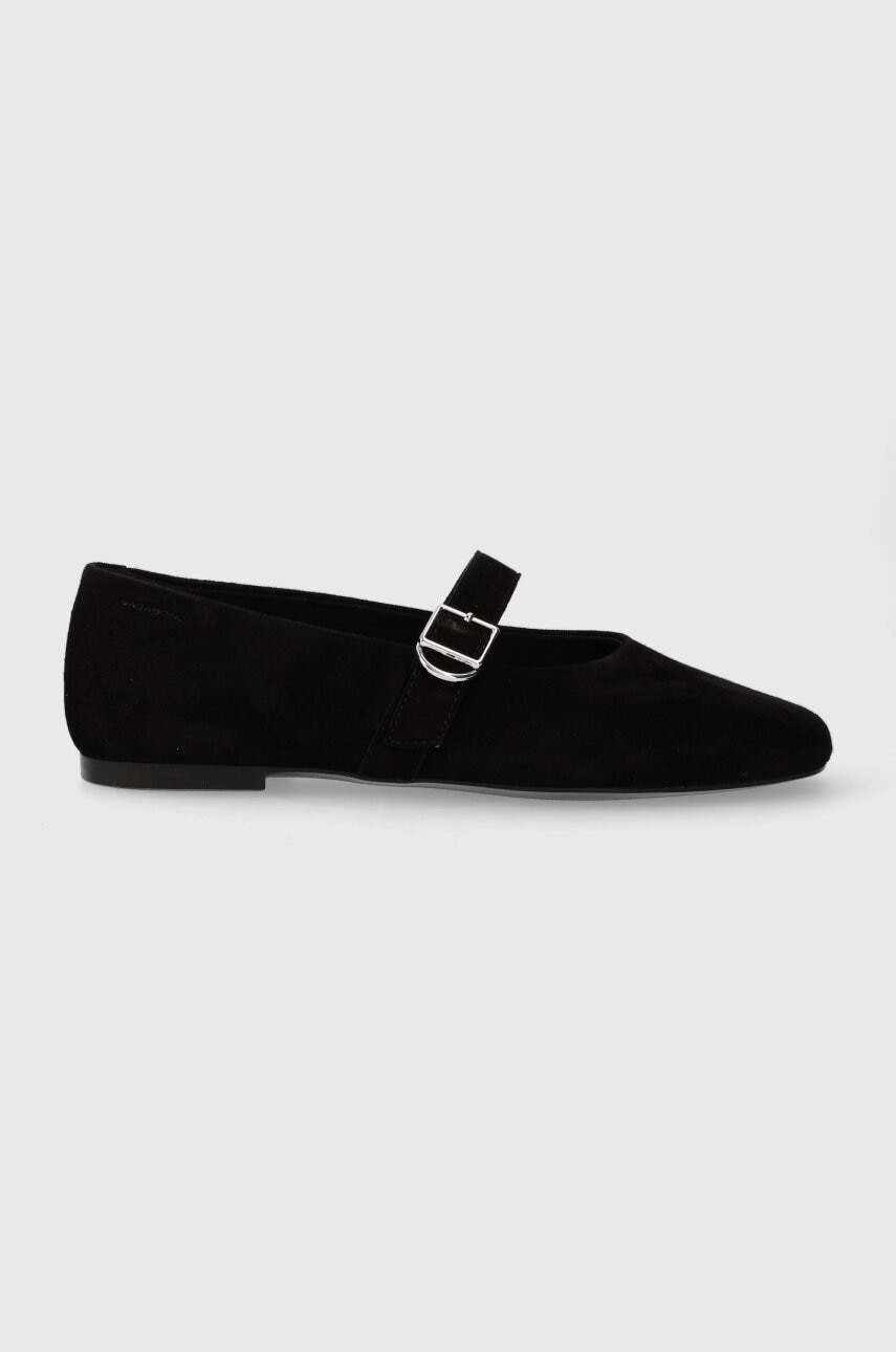 Vagabond Shoemakers balerini din piele intoarsa JOLIN culoarea negru, 5608.040.20