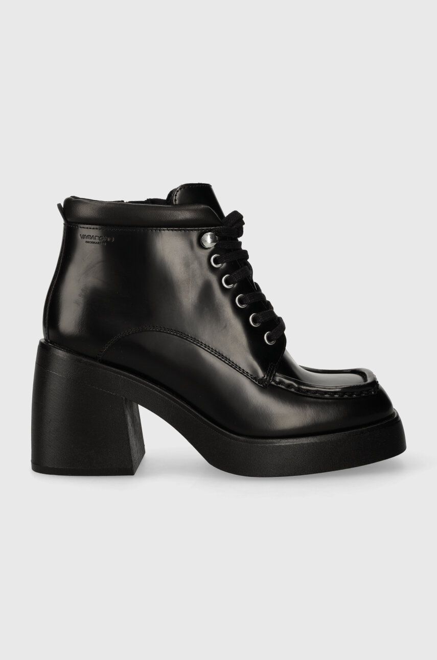 E-shop Kožené kotníkové boty Vagabond Shoemakers BROOKE dámské, černá barva, na podpatku, 5644.004.20