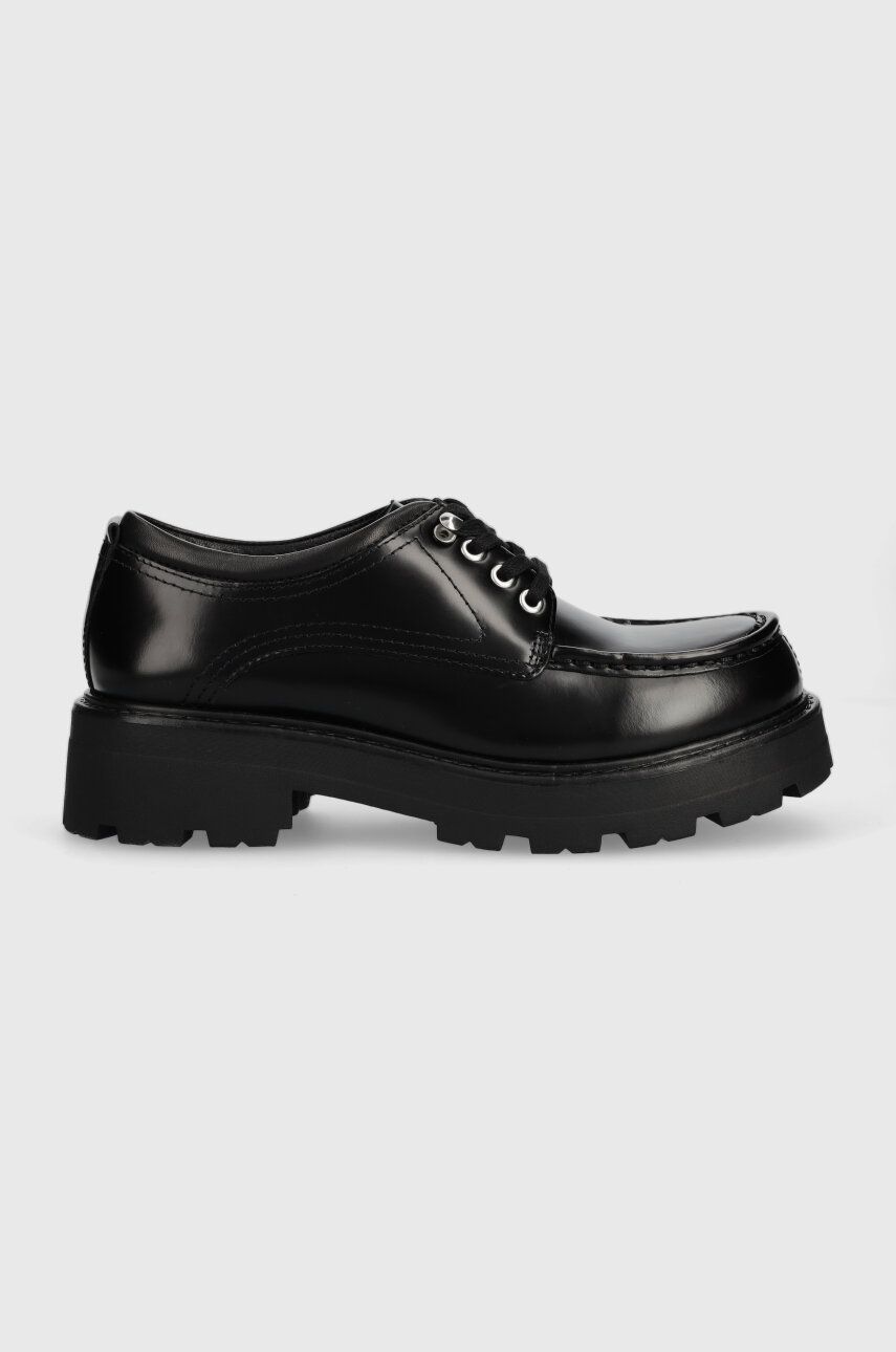 Levně Kožené polobotky Vagabond Shoemakers COSMO 2.0 dámské, černá barva, na platformě, 5649.004.20