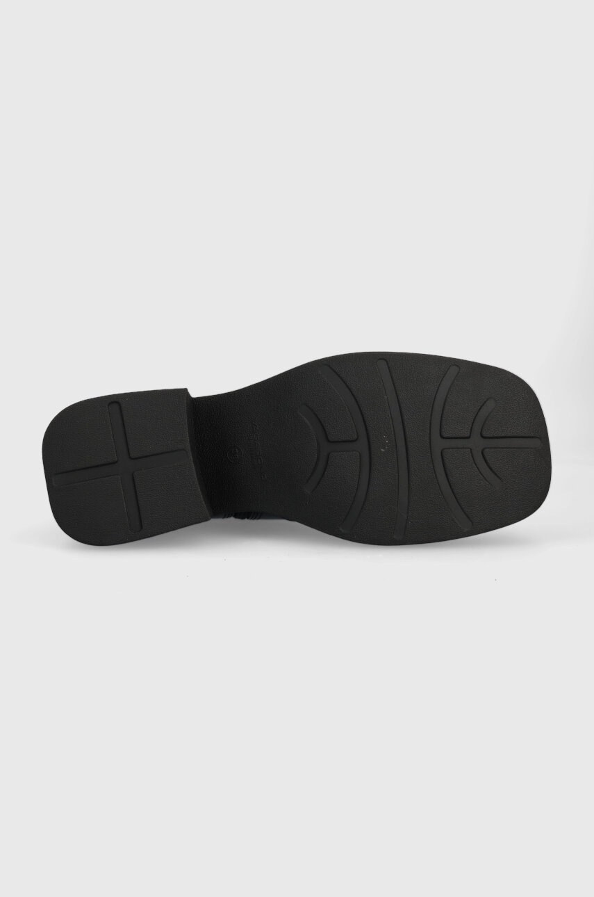 Шкіряні черевики Vagabond Shoemakers DORAH жіночі колір чорний на плоскому ходу 5656.001.20 