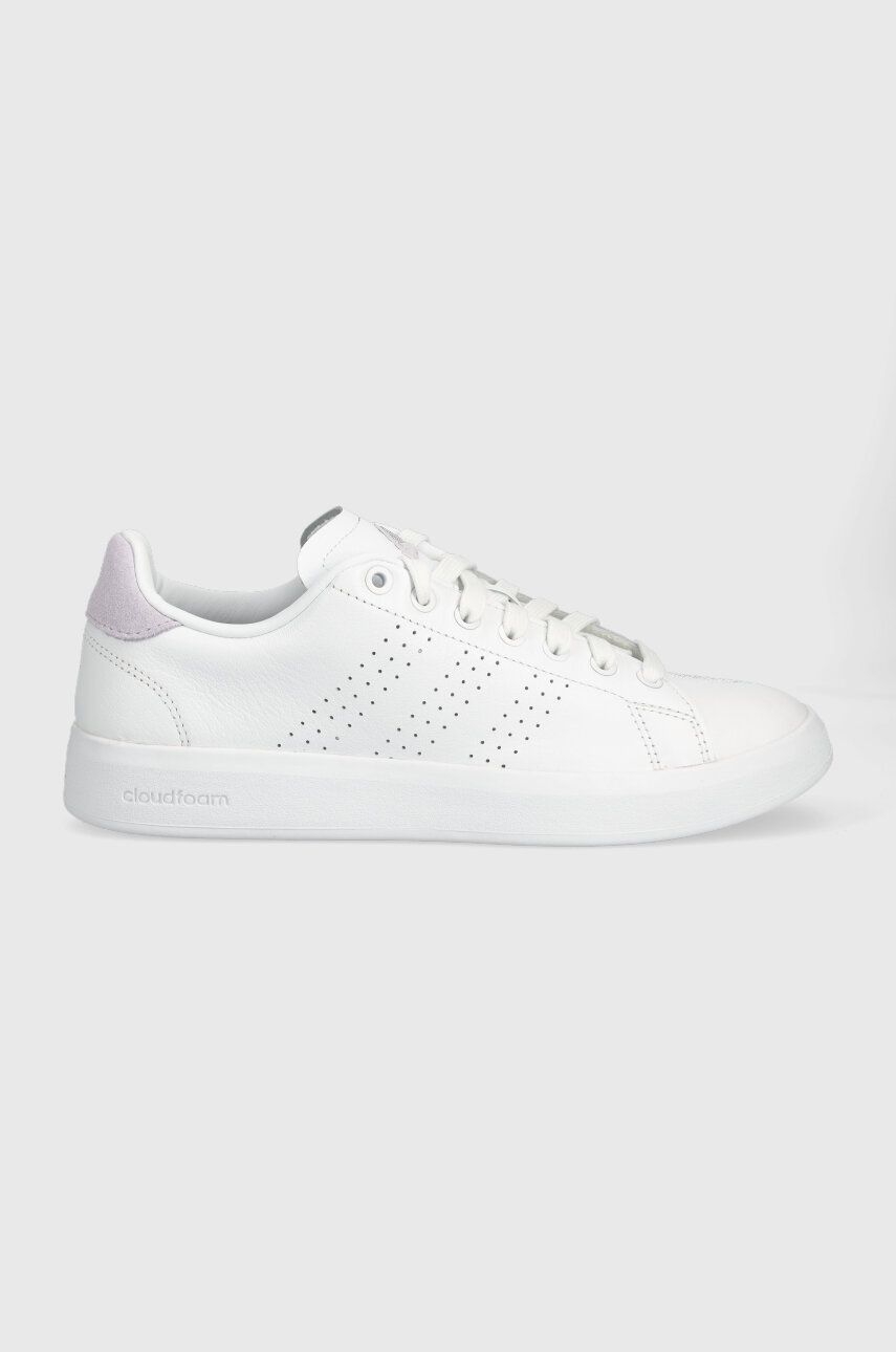 adidas sneakers din piele ADVANTAGE PREMIUM culoarea alb ADIDAS