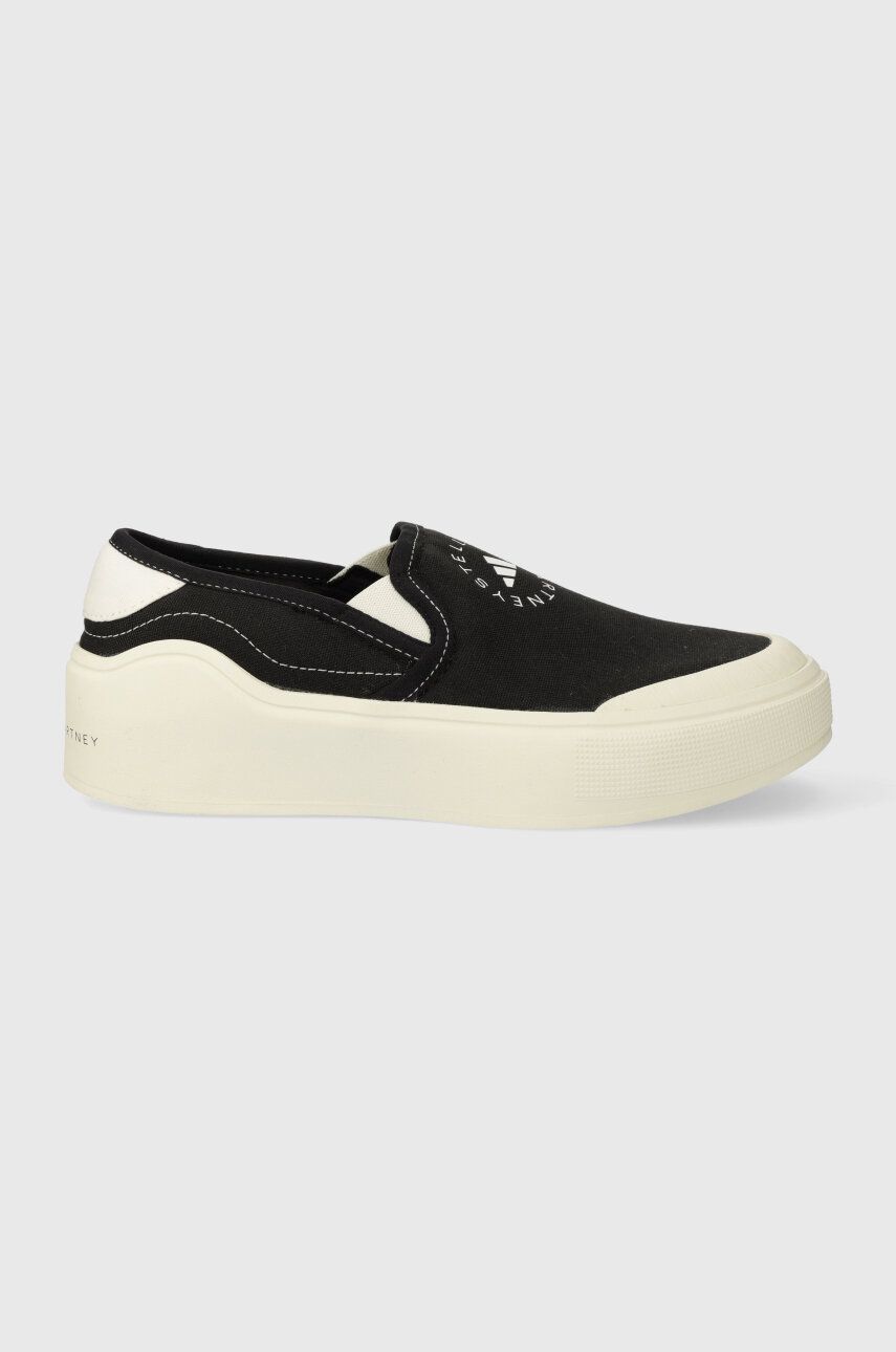 adidas by Stella McCartney teniși aSMC Court Slip On femei, culoarea negru HP2772