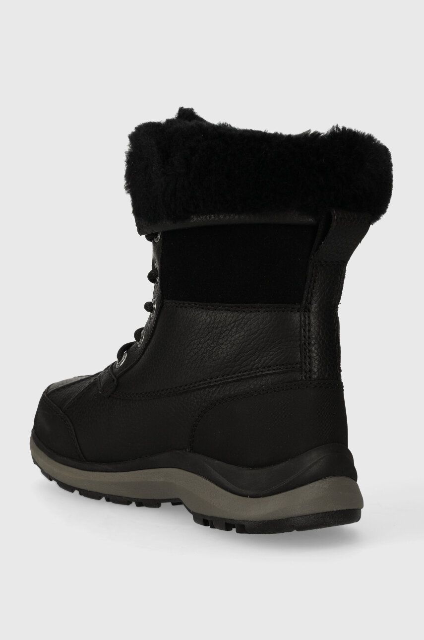 UGG Pantofi Adirondack Boot III Femei, Culoarea Negru, Cu Toc Plat, Izolat, 1095141