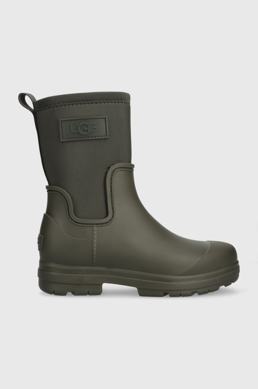 Holínky UGG Droplet Mid dámské, zelená barva, 1143813 - zelená - Svršek: Umělá hmota