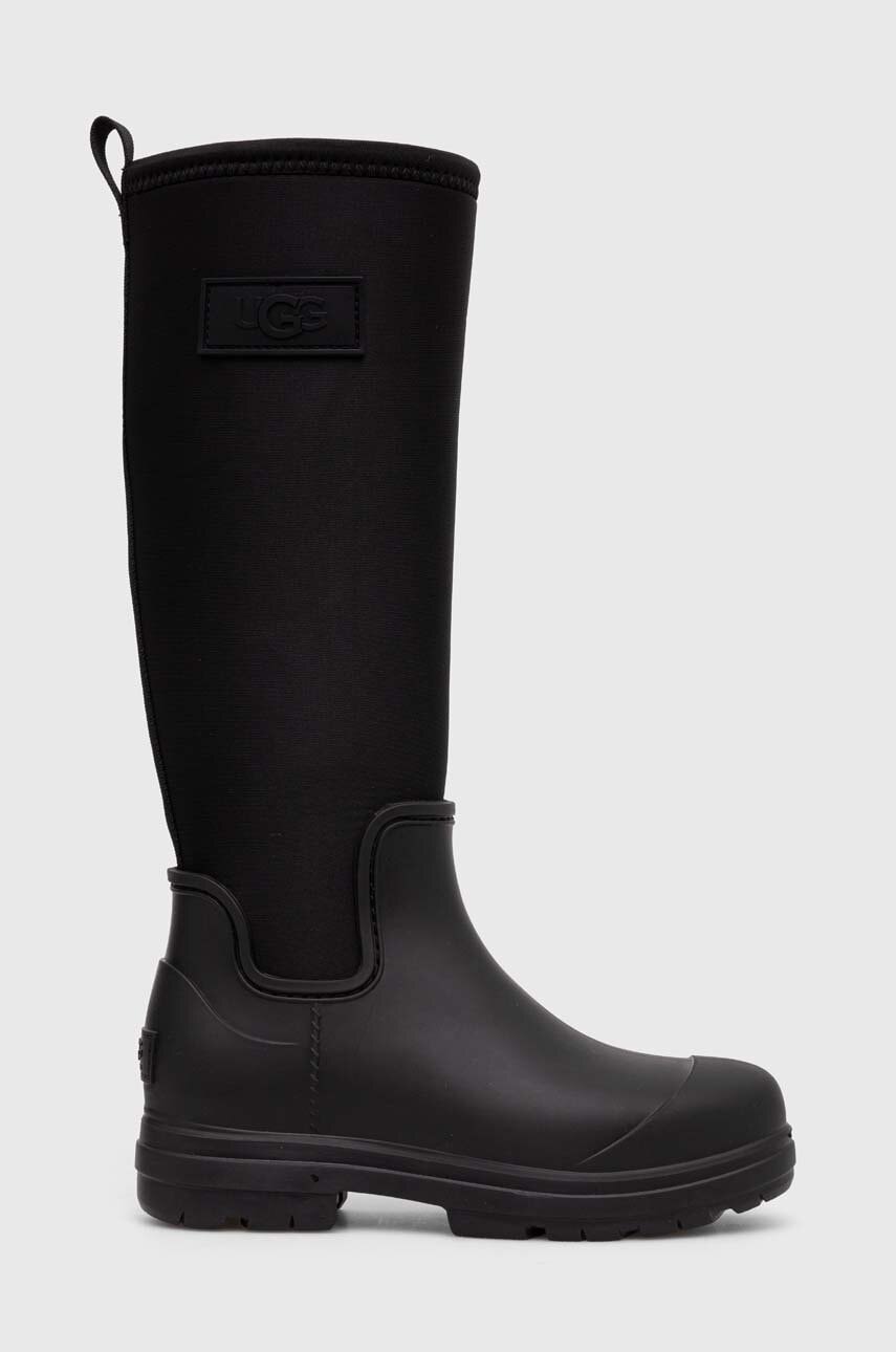 Ugg Cizme Droplet Tall Femei, Culoarea Negru, Cu Toc Plat, Izolare Usoara, 1151350