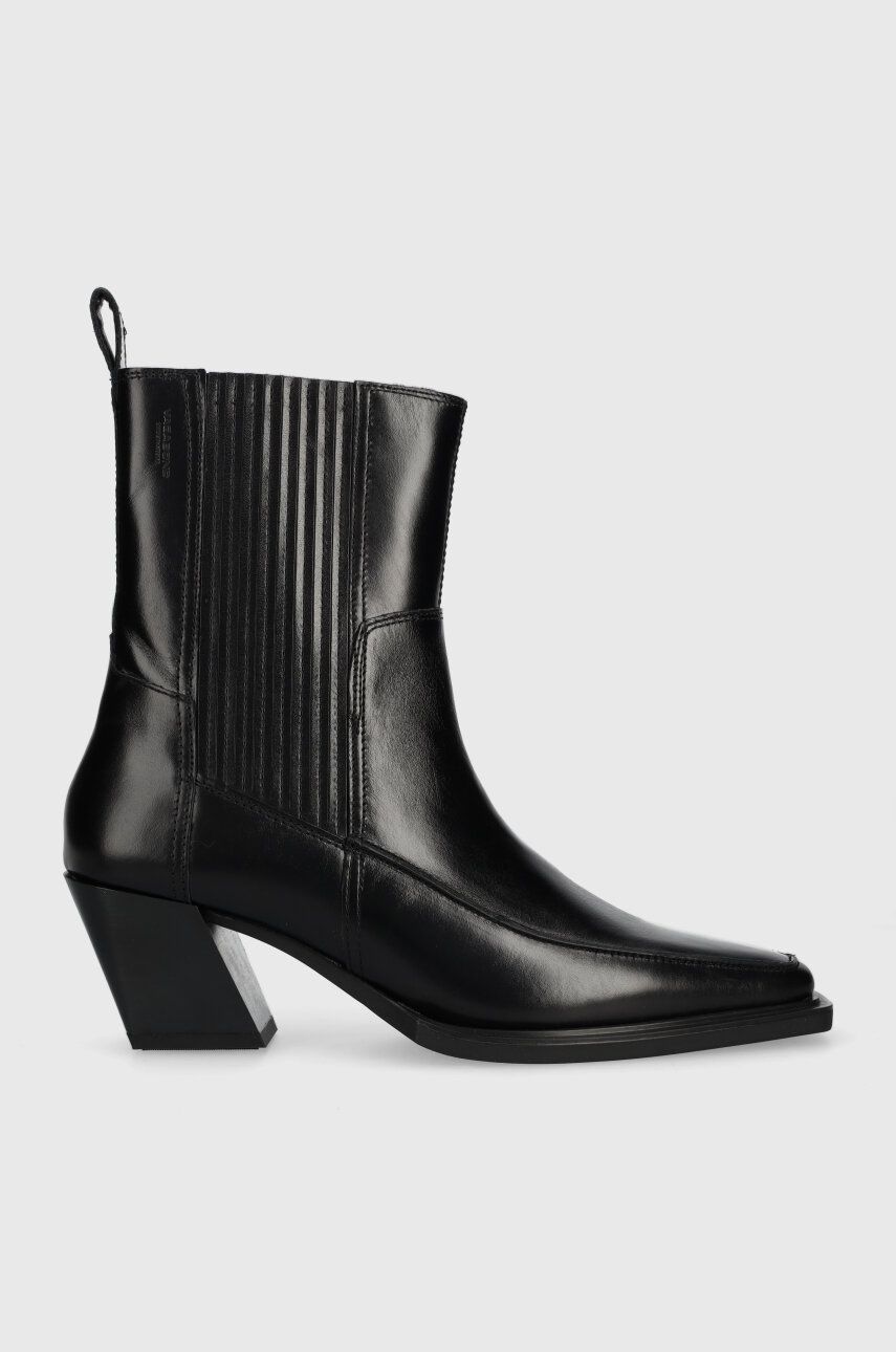 Vagabond Shoemakers cizme de piele ALINA femei, culoarea negru, cu toc drept, 5421.201.20