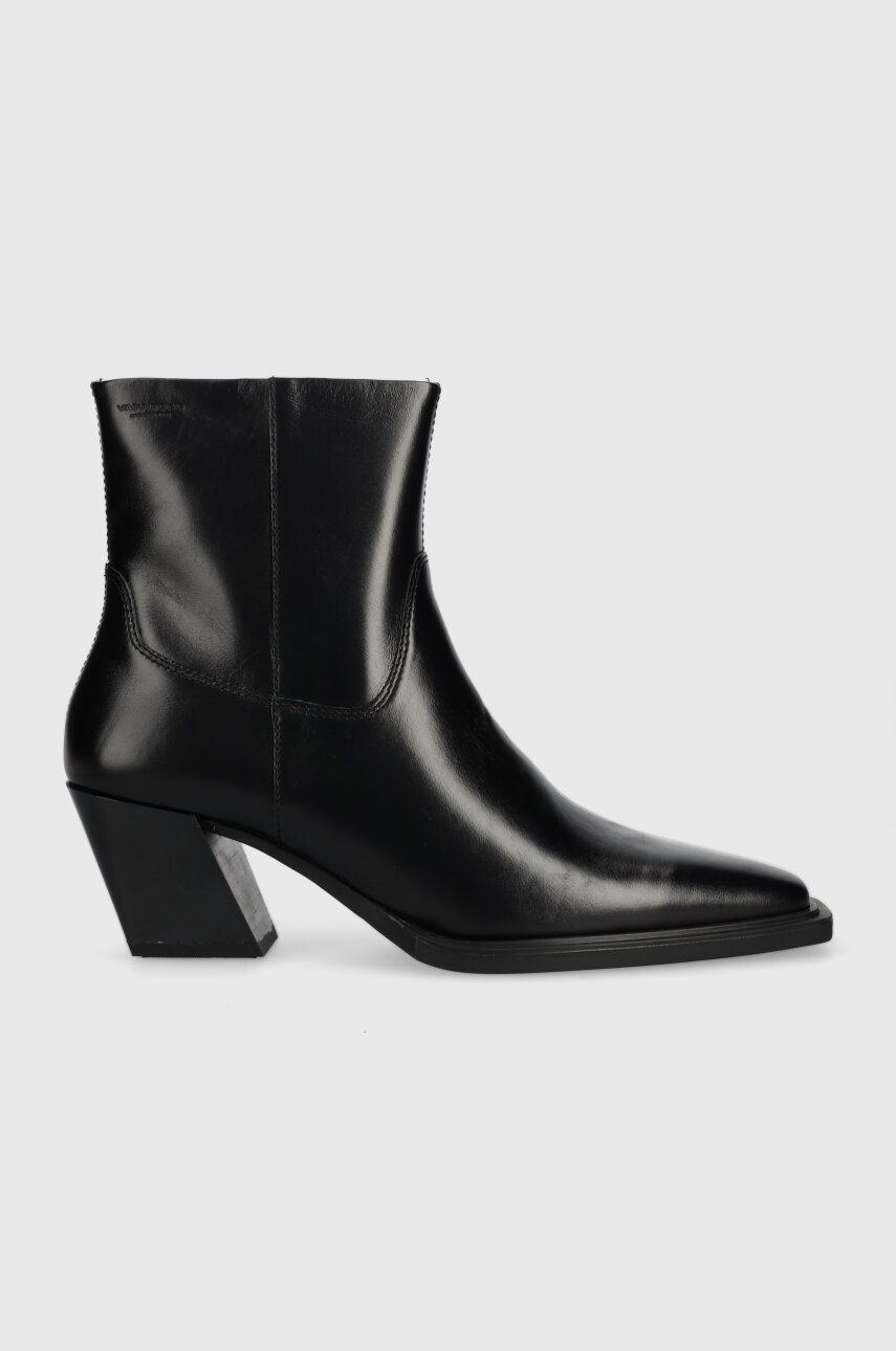 Vagabond Shoemakers cizme de piele ALINA femei, culoarea negru, cu toc drept, 5621.001.20