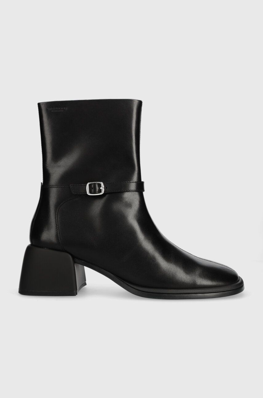 Levně Kožené kotníkové boty Vagabond Shoemakers ANSIE dámské, černá barva, na podpatku, 5645.301.20