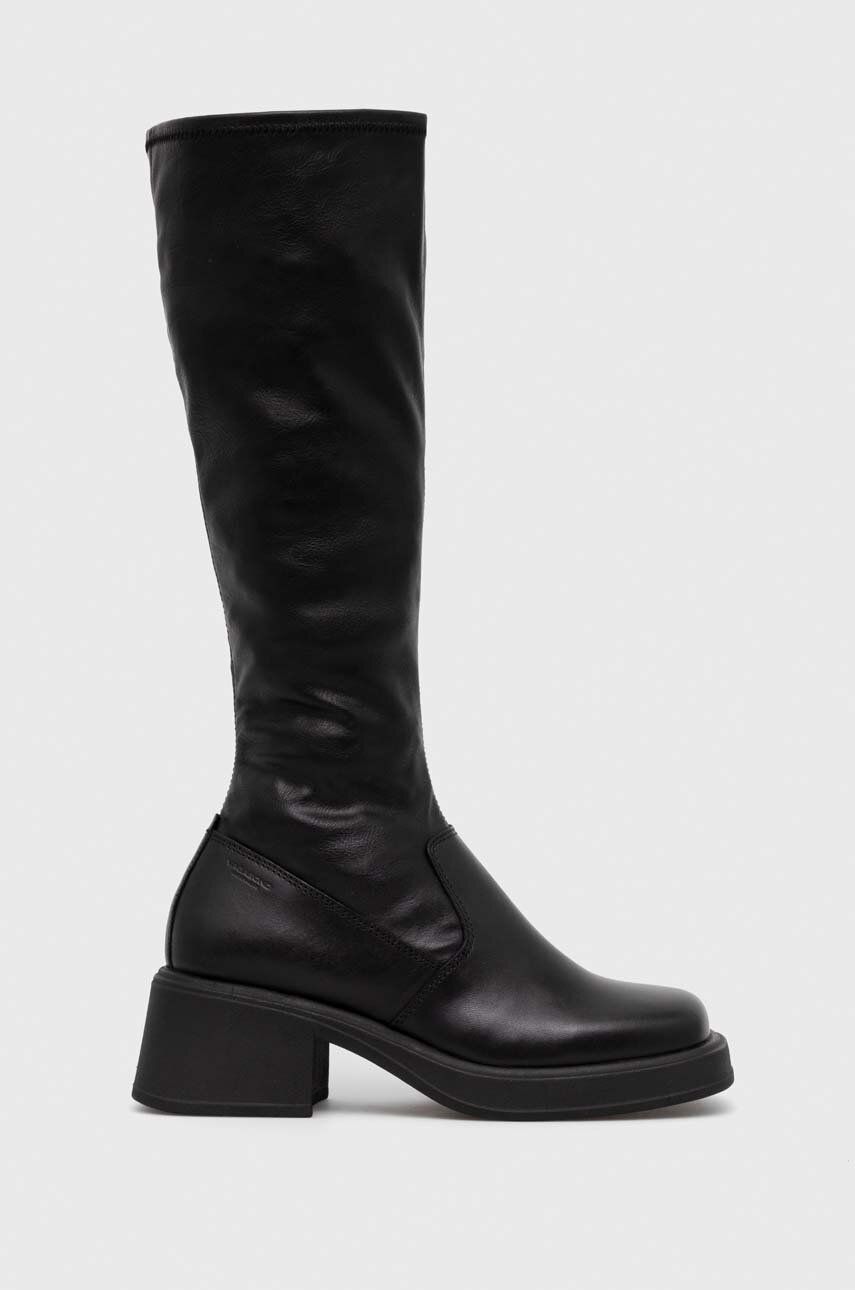 Levně Kozačky Vagabond Shoemakers DORAH dámské, černá barva, na podpatku, 5642.402.20