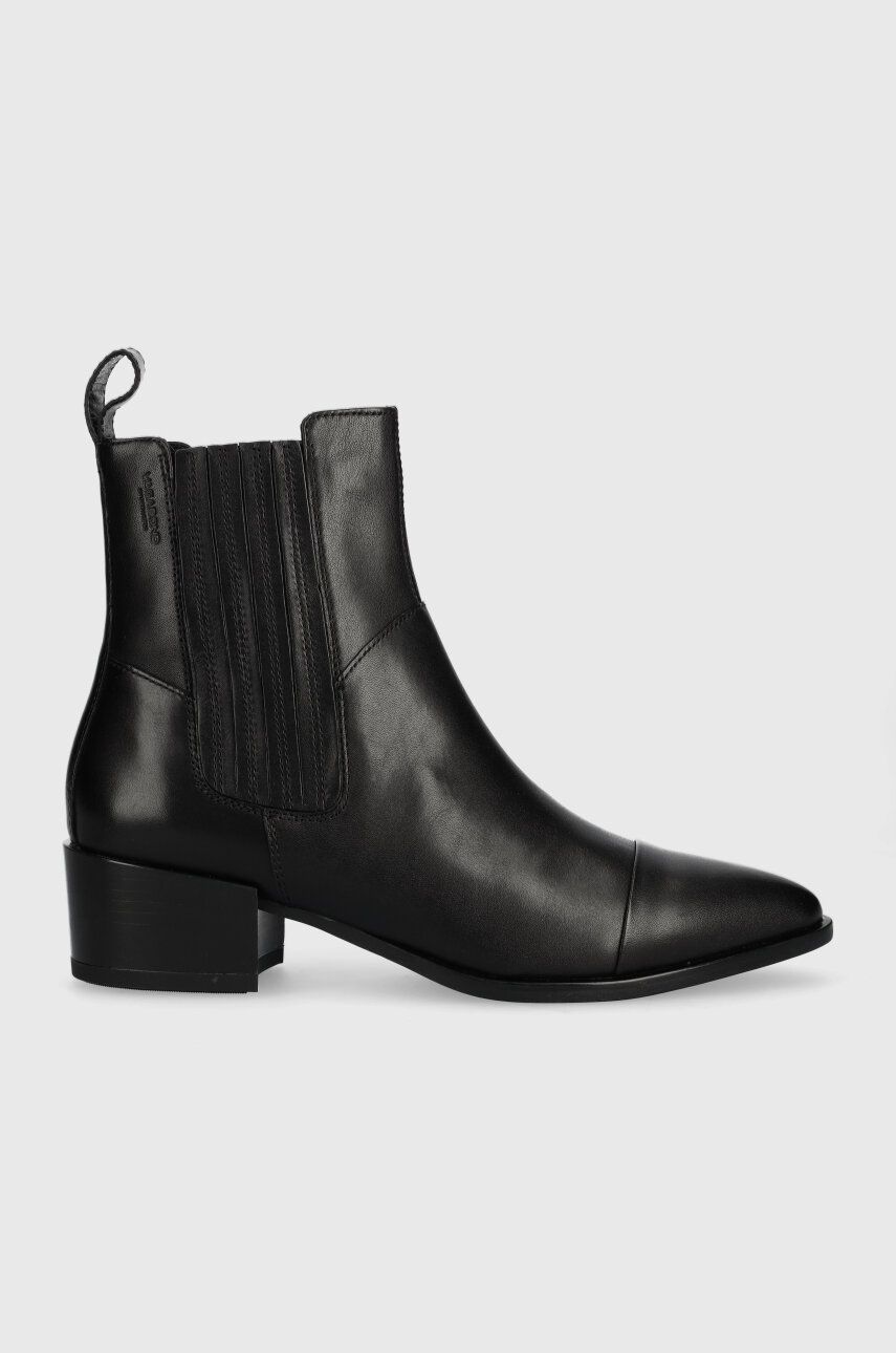 Kožené kotníkové boty Vagabond Shoemakers MARJA dámské, černá barva, na podpatku, 5613.001.20 - čern