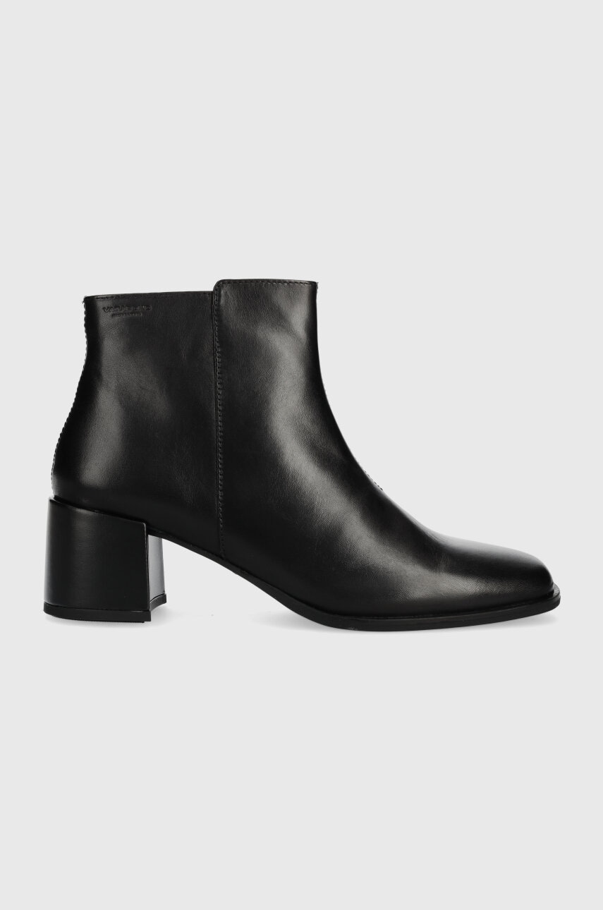 Vagabond Shoemakers cizme de piele STINA femei, culoarea negru, cu toc drept, 5609.001.20