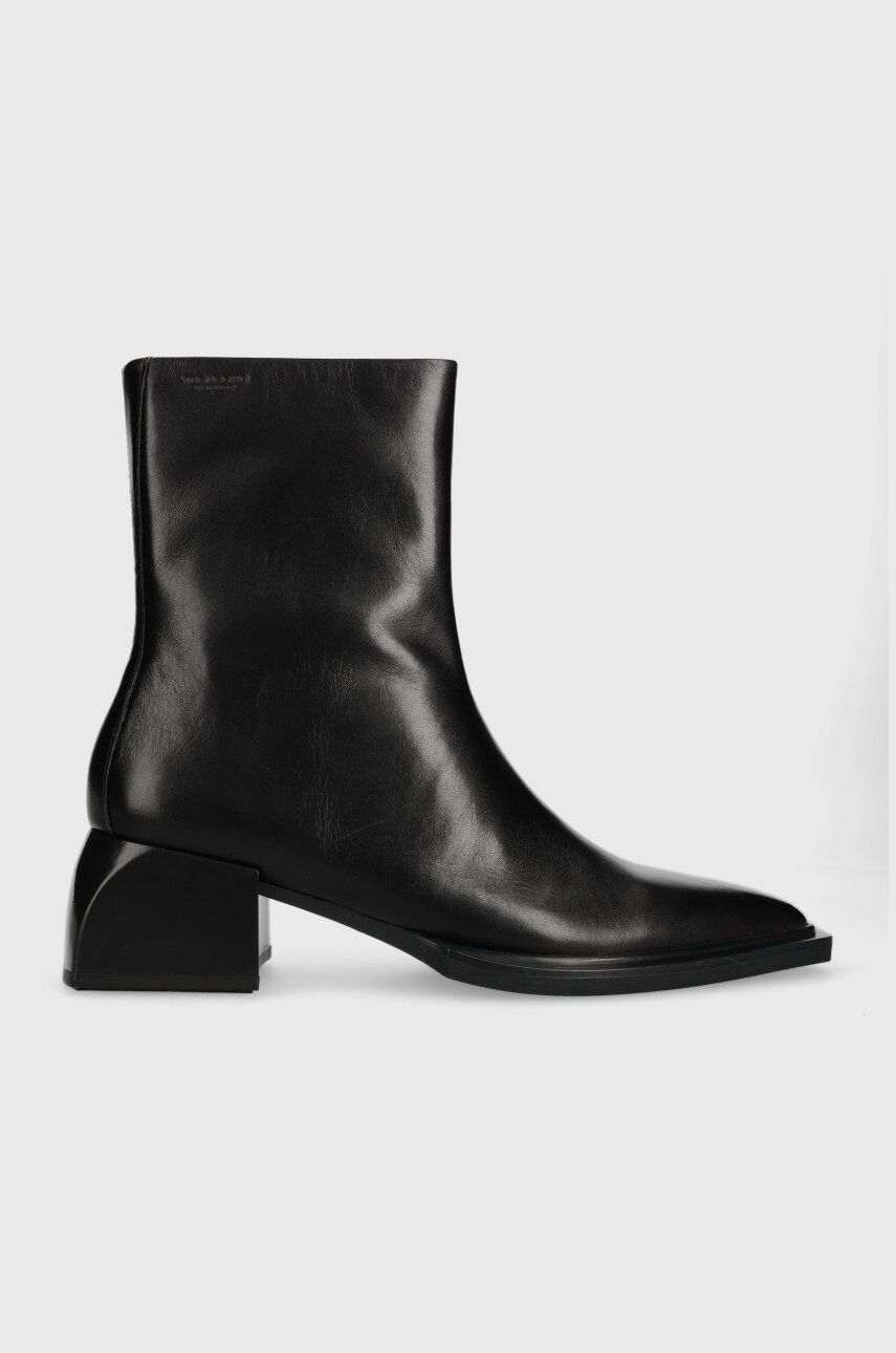 Vagabond Shoemakers cizme de piele VIVIAN femei, culoarea negru, cu toc plat, 5453.001.20