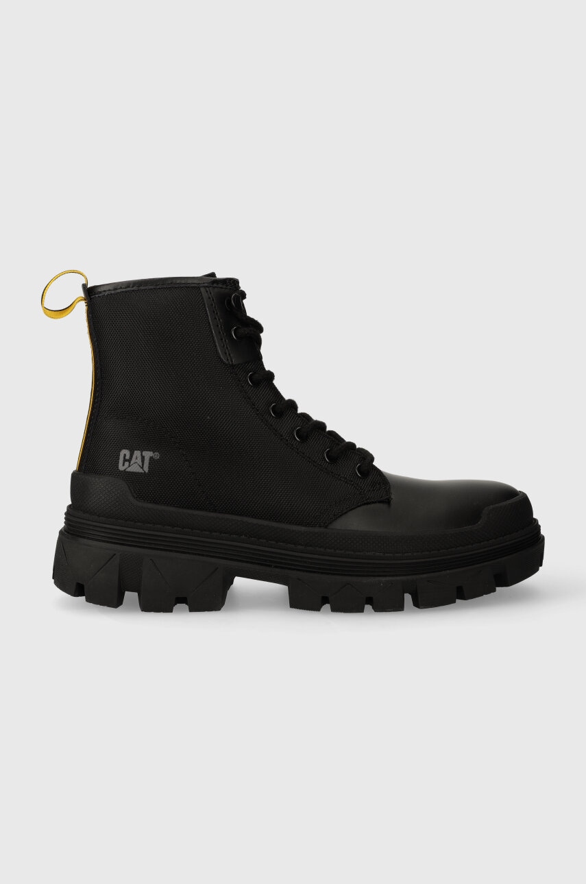 Caterpillar Pantofi Hardwear Hi Femei, Culoarea Negru, Cu Toc Plat, P111327