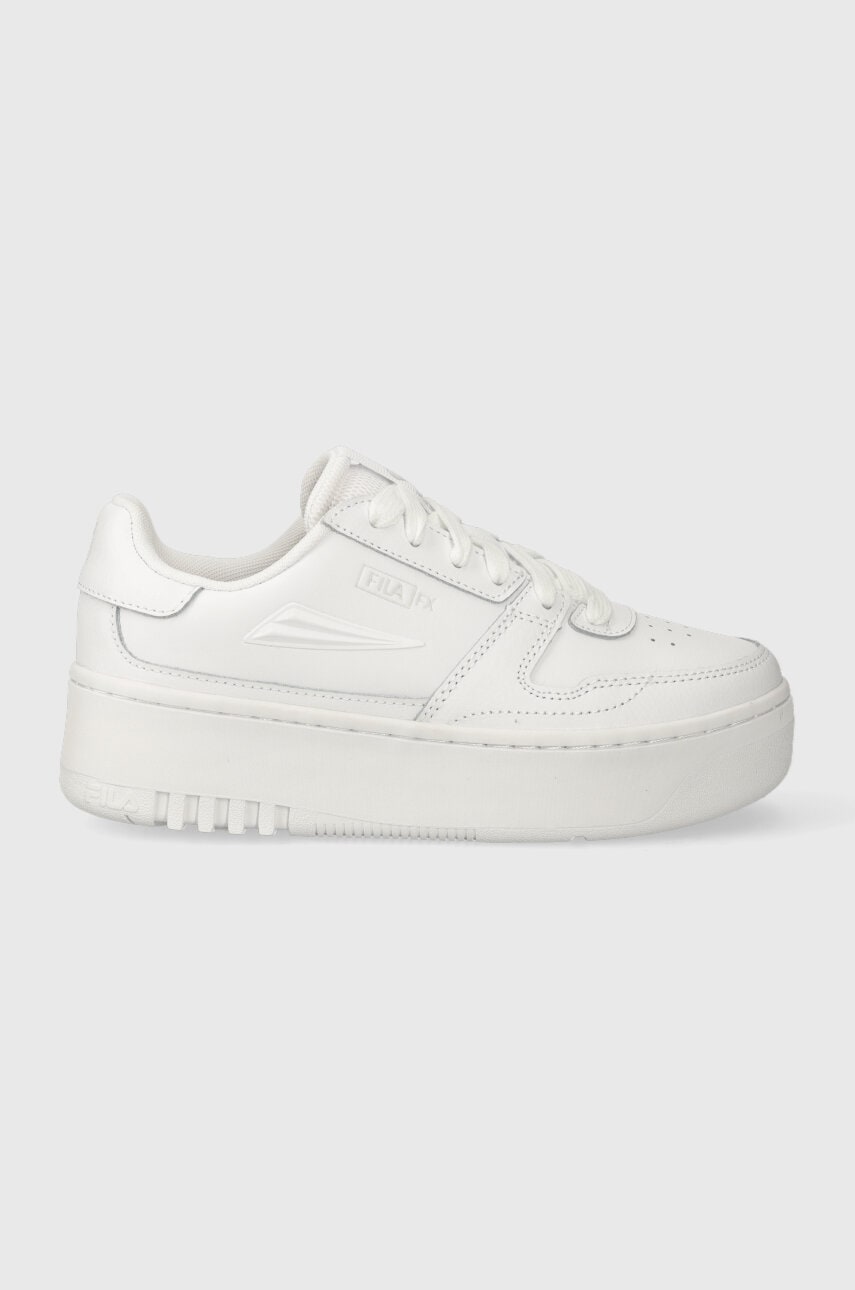 Fila sneakers din piele FXVENTUNO PLATFORM culoarea alb