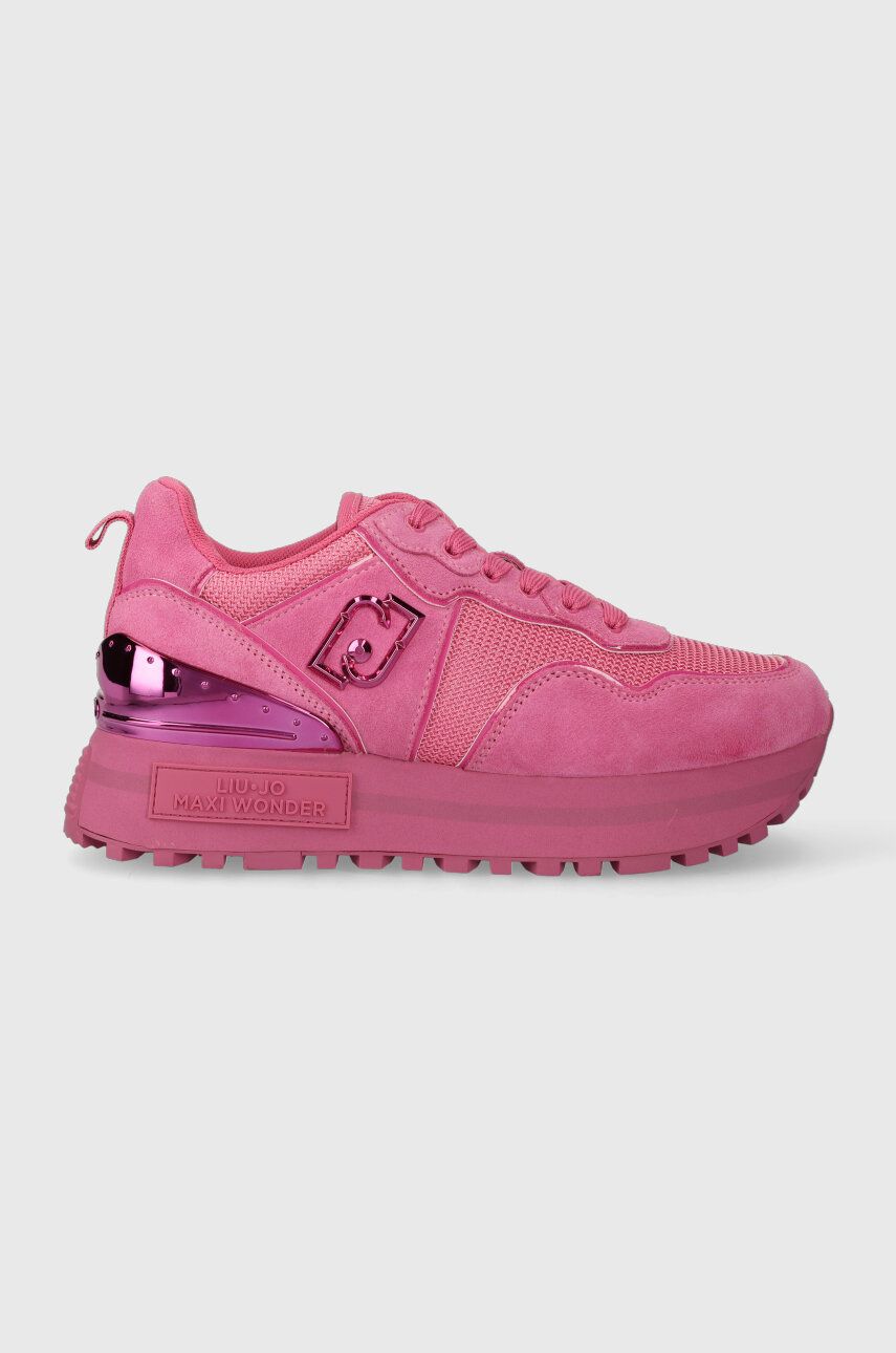 Sneakers boty Liu Jo MAXI WONDER 52 růžová barva, BF3011PX02700021 - růžová -  Svršek: Umělá hm