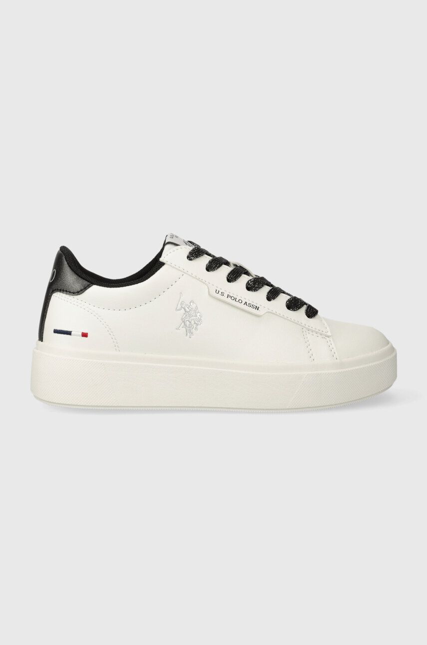 Sneakers boty U. S. Polo Assn. ASHLEY bílá barva, ASHLEY001W/CYN1 - bílá - Svršek: Umělá hmota V