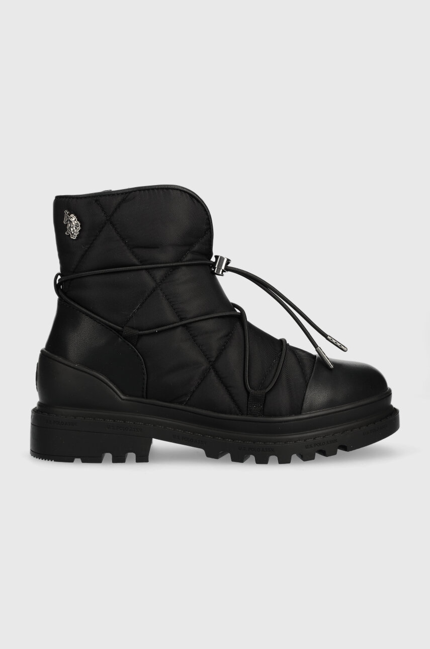 U.S. Polo Assn. botine BRUNA femei, culoarea negru, cu platforma, izolare usoara, BRUNA011W/CNY1