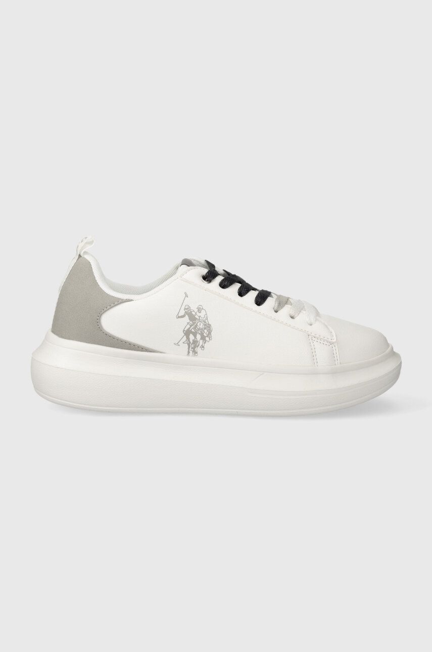 Sneakers boty U. S. Polo Assn. HELIS bílá barva, HELIS026W/CYH1 - bílá - Svršek: Umělá hmota Vni