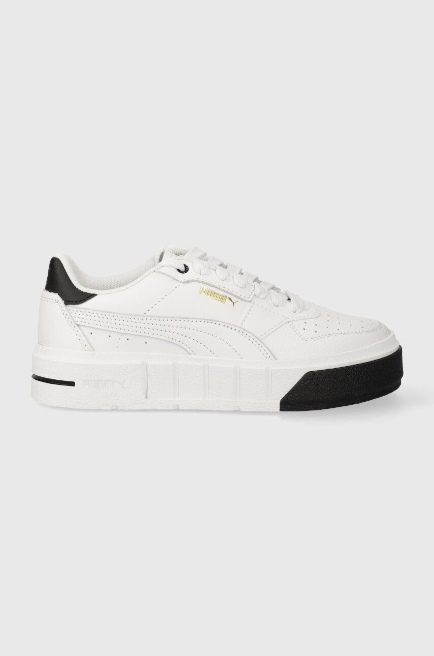 Puma sneakers din piele Cali Court Lth Wns culoarea alb 393802