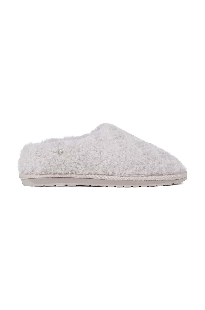 Emu Australia papuci de lana Joy Teddy culoarea alb, W12583.DUSK