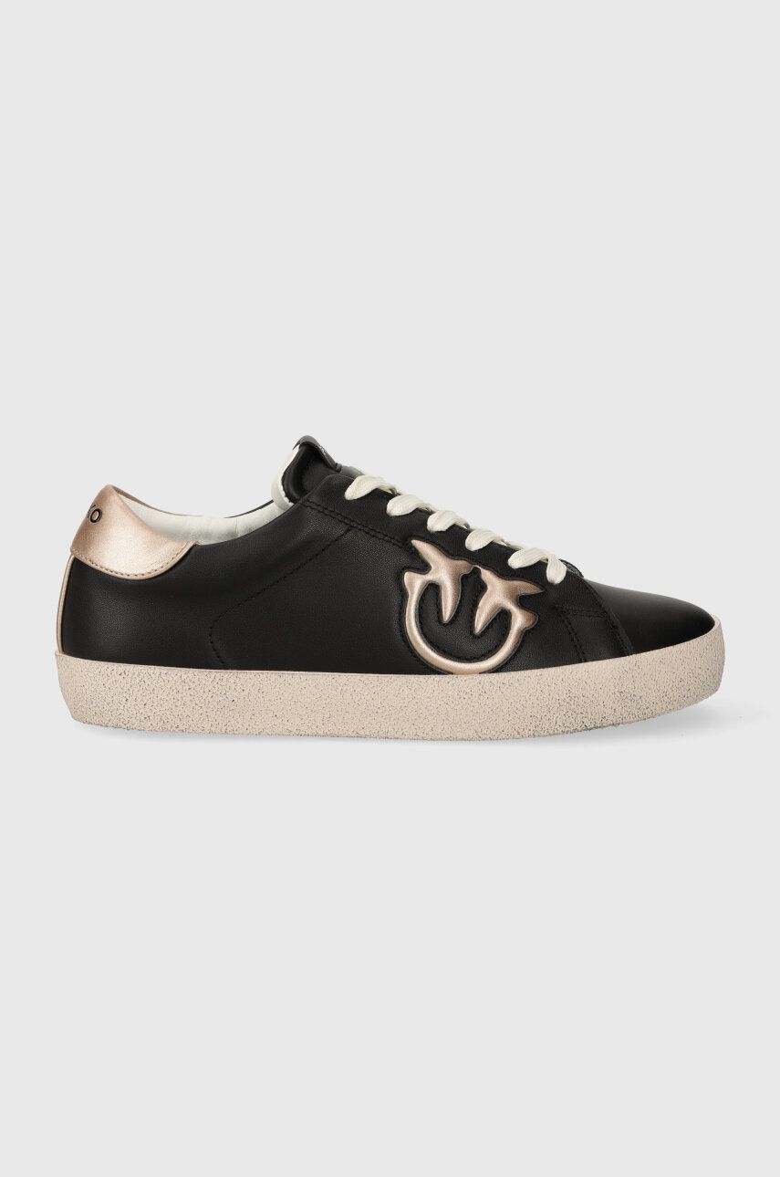 Kožené sneakers boty Pinko Seattle černá barva, 101631 A12S ZH2
