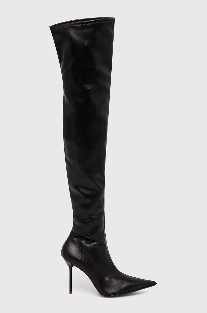 Levně Kozačky Pinko Lully dámské, černá barva, na podpatku, 102030 A18W Z99
