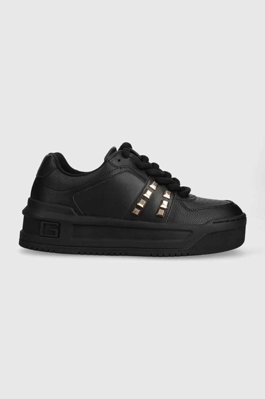 Sneakers boty Guess LEMSTUD černá barva, FL8MMS ELE12 - černá - Svršek: Umělá hmota Vnitřek: Te