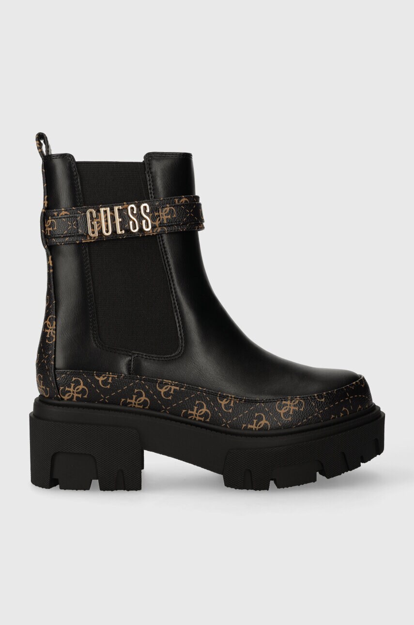

Ботинки Guess YELMA женские цвет чёрный на платформе FL8YEA FAL10