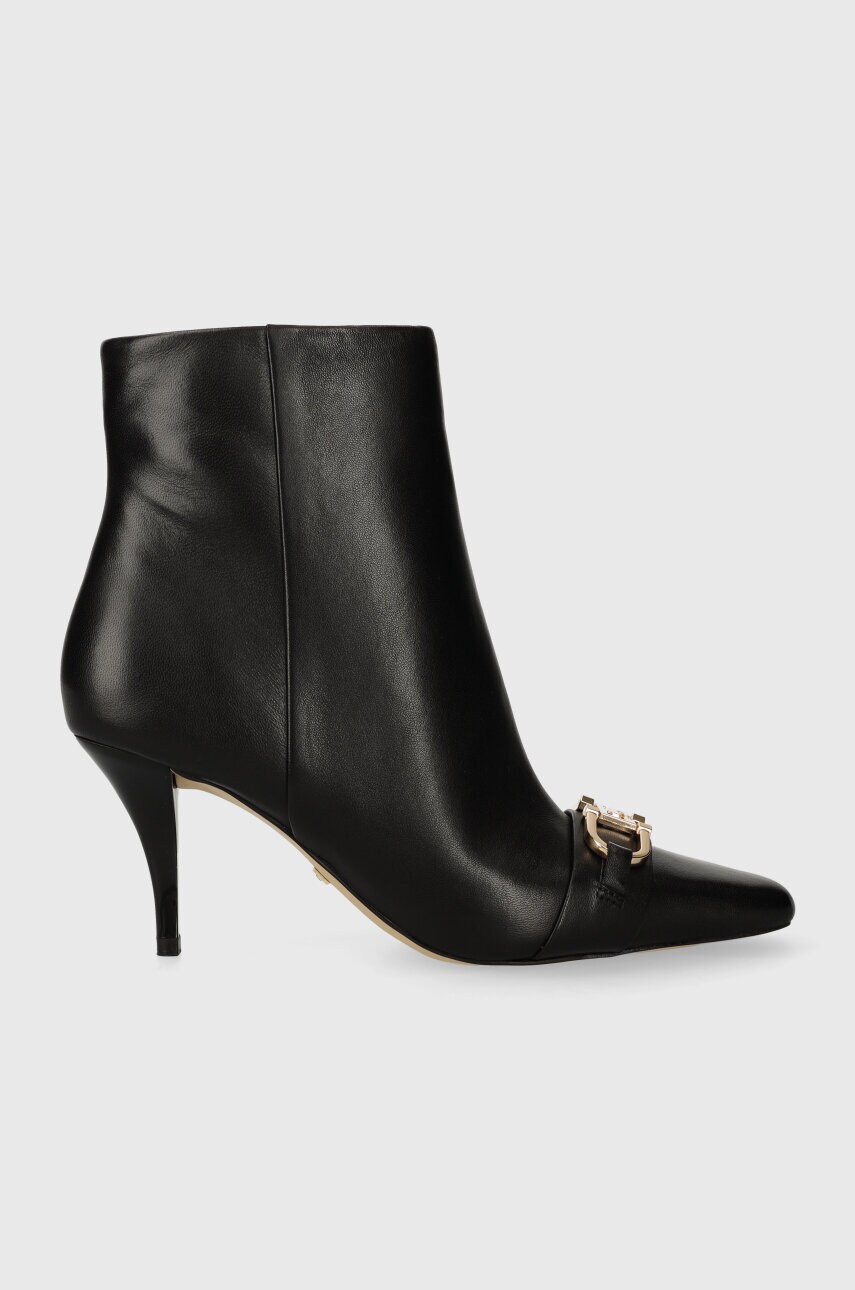 

Кожени боти Guess SILENE в черно с тънък ток с лека изолация FL8SIL LEA10, Черен