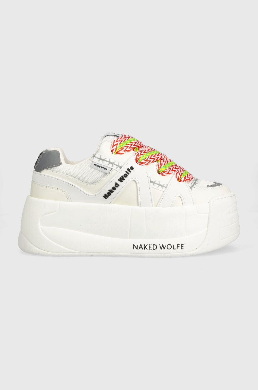 Naked Wolfe sneakers Slider culoarea alb