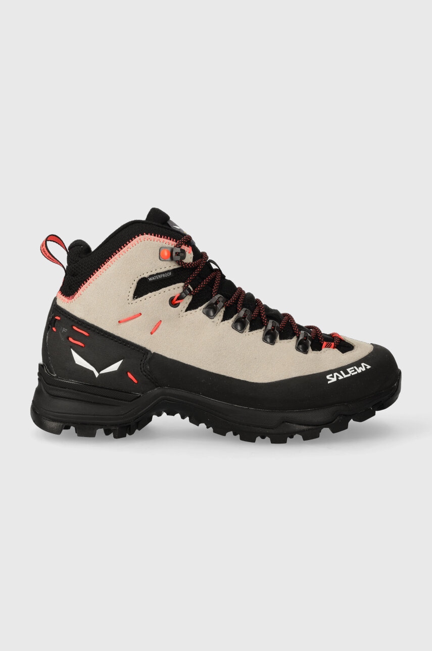 Salewa Pantofi Alp Mate Winter Mid Ptx Femei, Culoarea Bej, Izolare Usoara