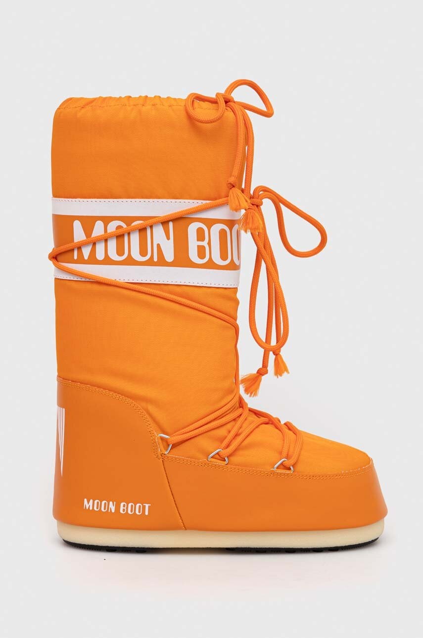 Sněhule Moon Boot ICON NYLON oranžová barva, 14004400.090 - oranžová - Svršek: Umělá hmota