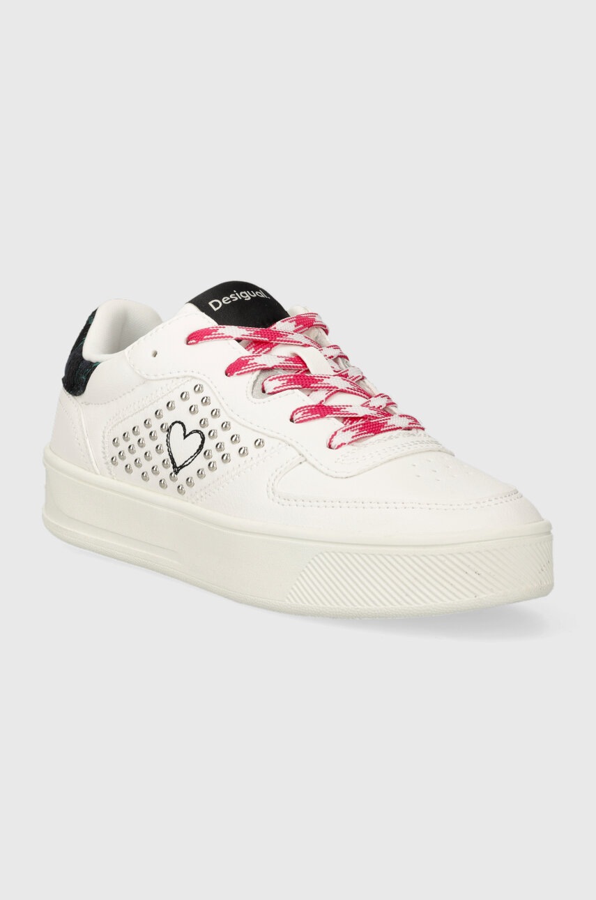 Αθλητικά Desigual χρώμα: άσπρο, 23WSKP08.1000 φωτογραφία