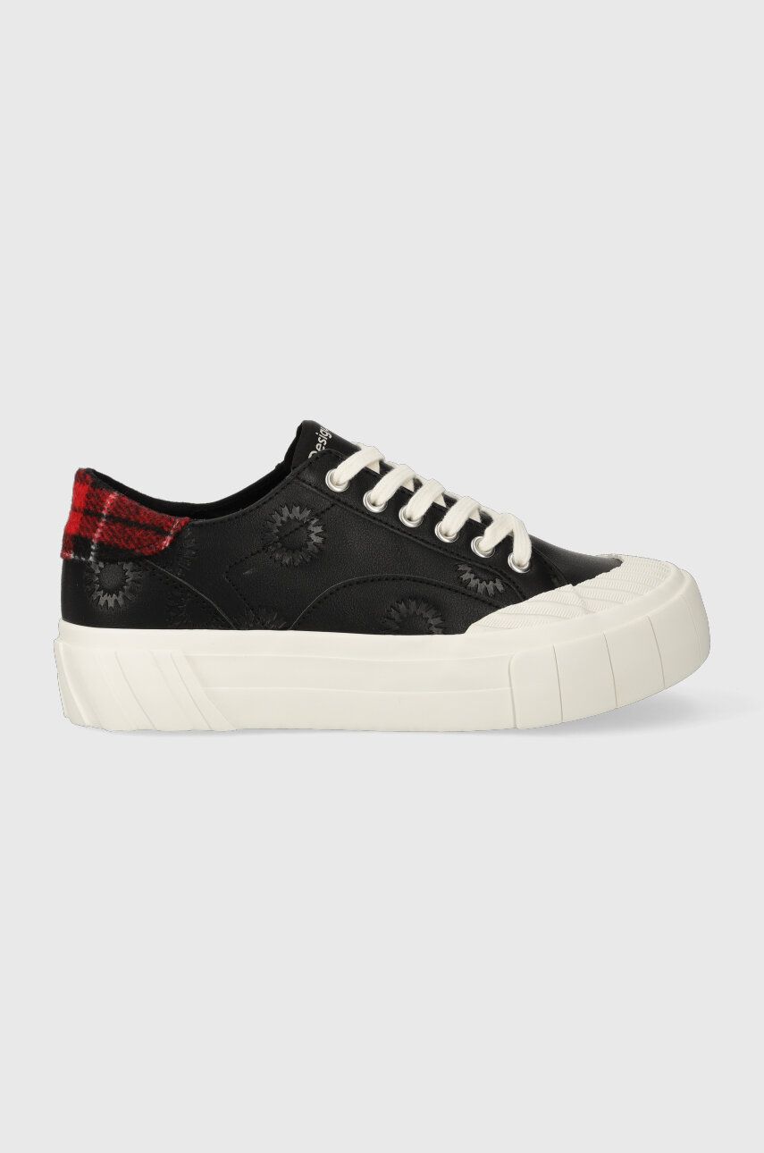 Sneakers boty Desigual černá barva, 23WSKP11.2000 - černá - Svršek: Umělá hmota Vnitřek: Textil