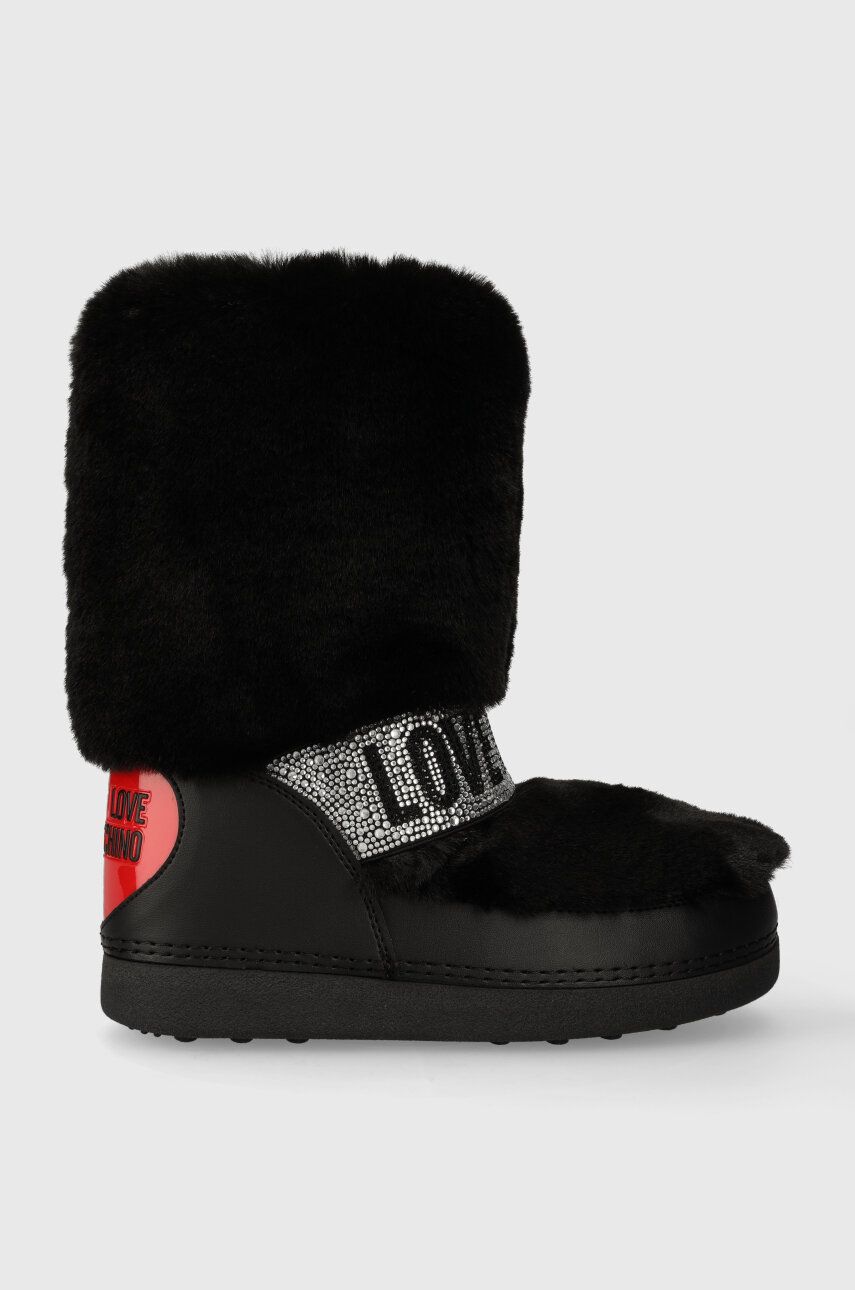 Love Moschino cizme de iarna SKIBOOT20 culoarea negru, JA24222G0HJW0000