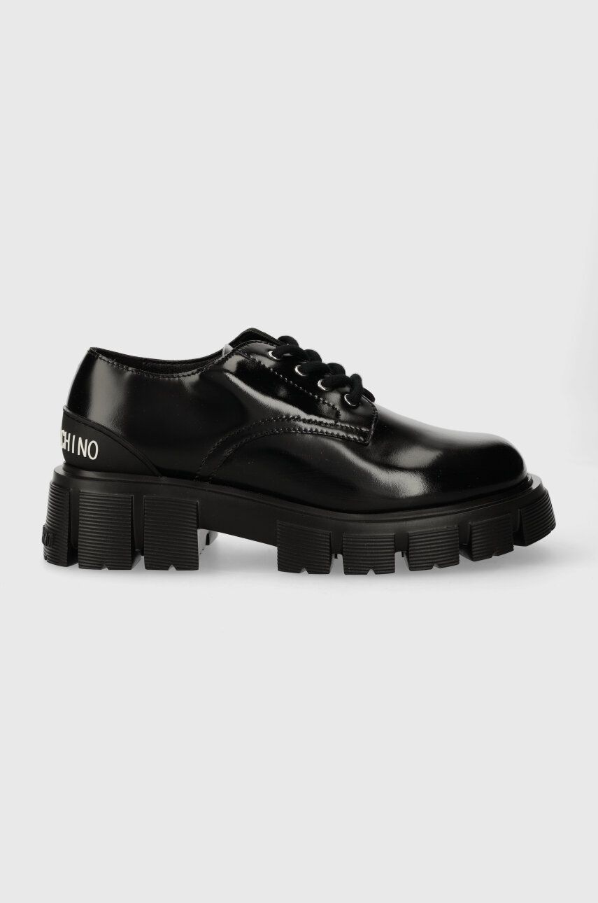 Love Moschino pantof WTASSEL50 femei, culoarea negru, cu platforma, JA10055G0HIB0000