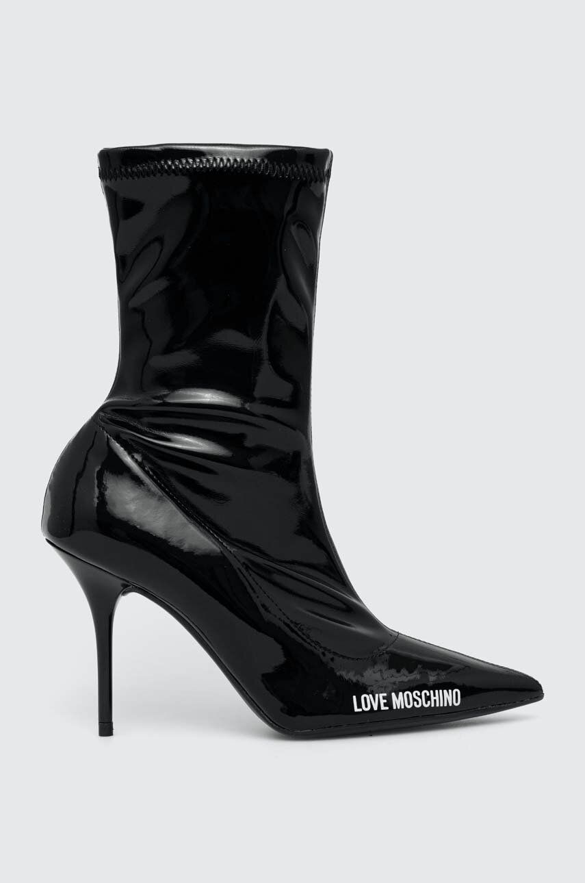 Love Moschino Botine Spillo95 Femei, Culoarea Negru, Cu Toc Cui, Ja21229g0hihz000