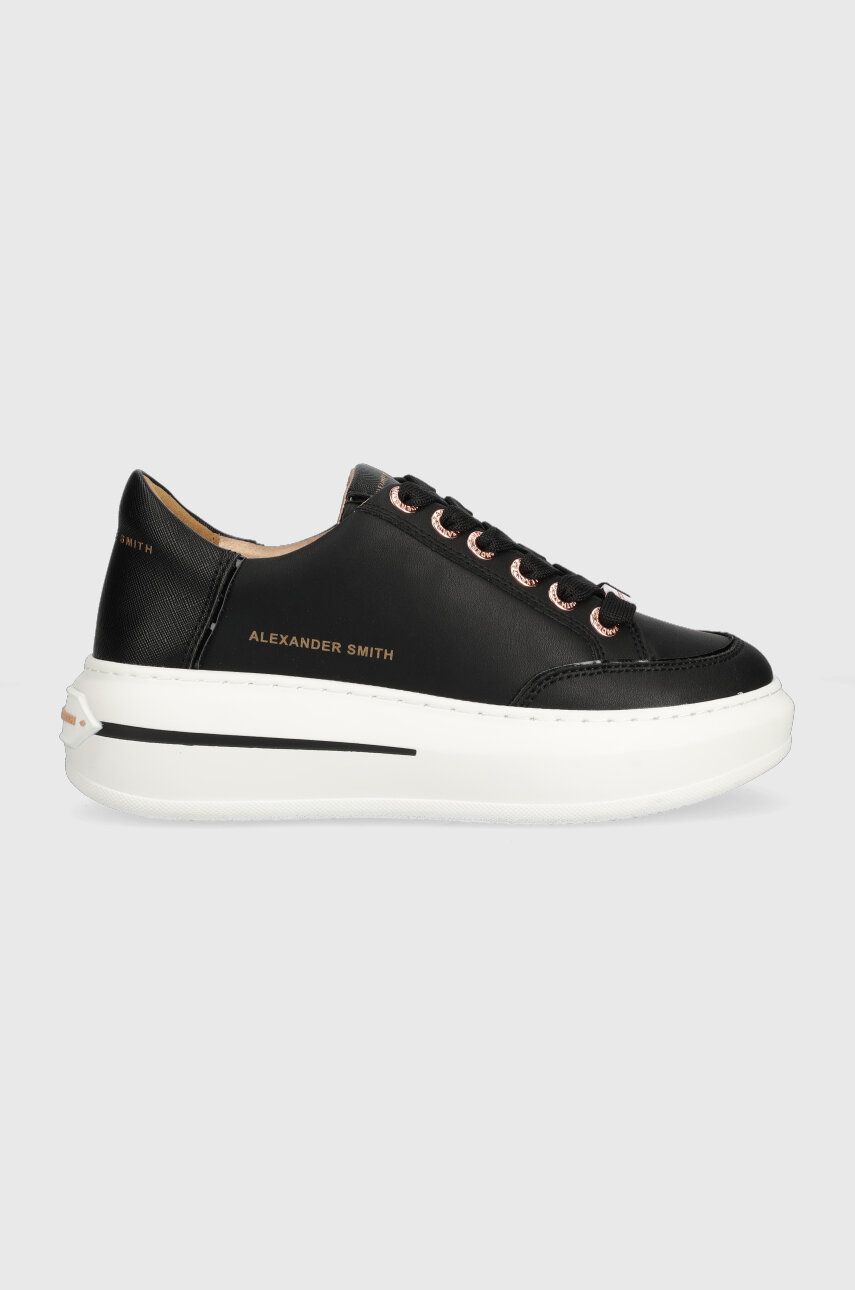 Kožené sneakers boty Alexander Smith Lancaster černá barva, ASAYR1D30BLK - černá - Svršek: Umělá hmo